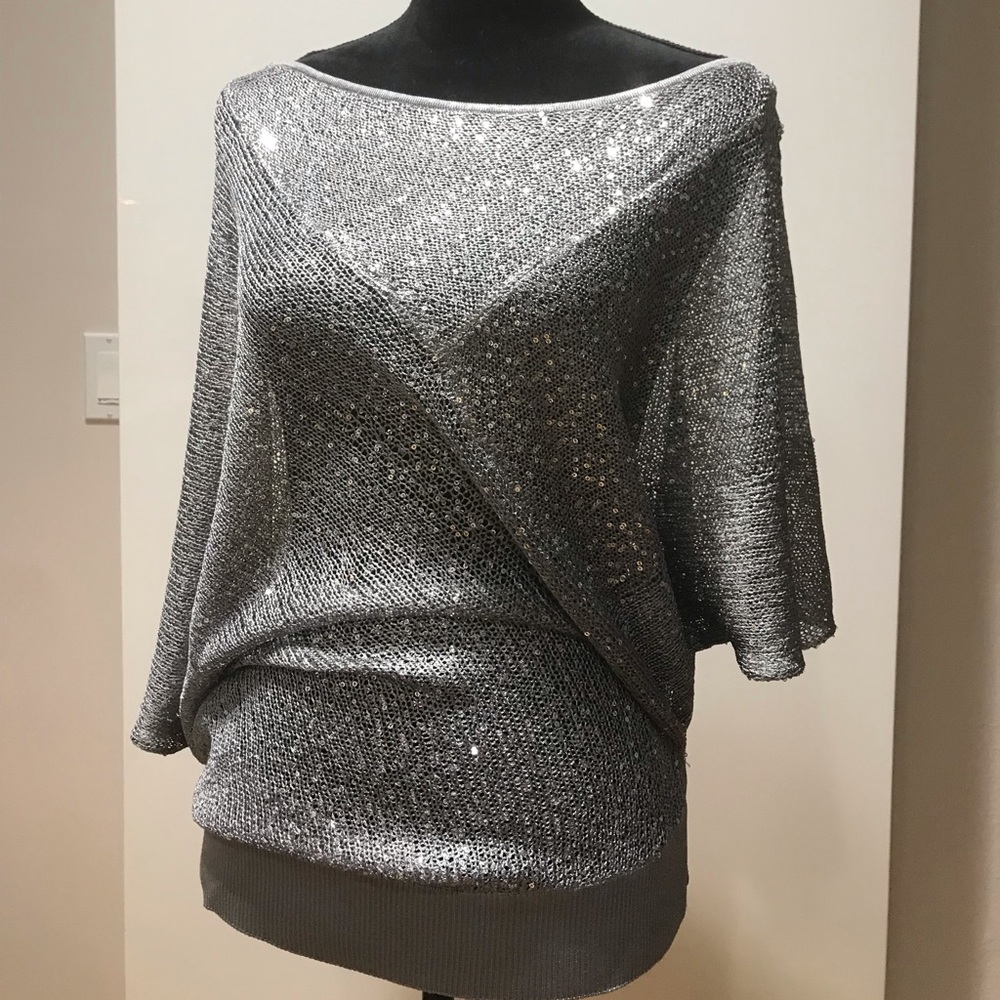 Vertigo Asymetric Sequined Top